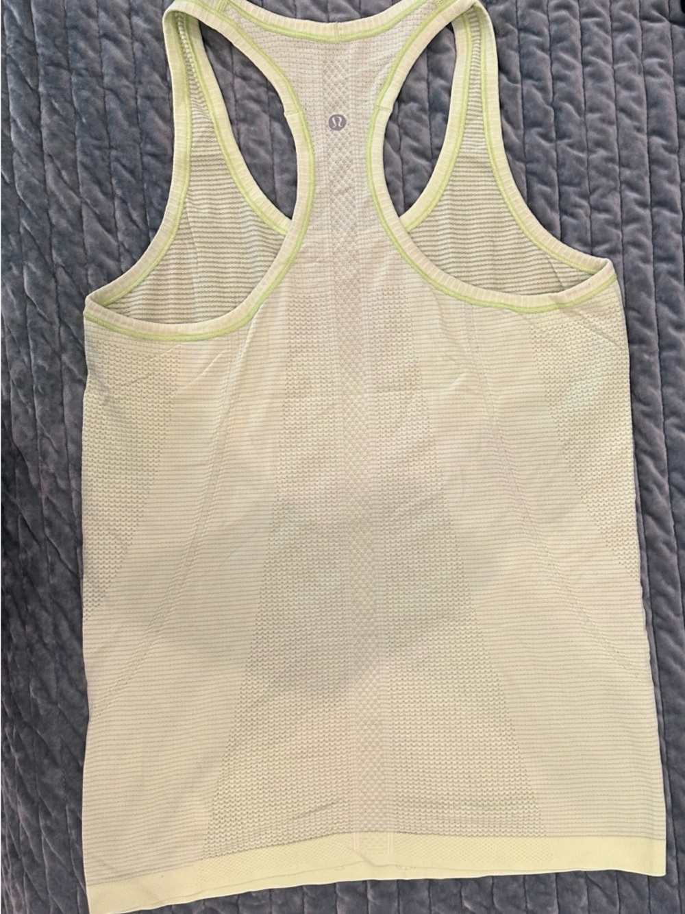 lululemon athletica pale / neon yellow racerback tank
